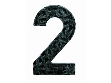 LR - DOMOVÁ ČÍSLICA  "2" - 120 mm  CIK - čierna kovaná