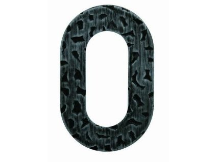 LR - DOMOVÁ ČÍSLICA  "0" - 120 mm  CIK - čierna kovaná