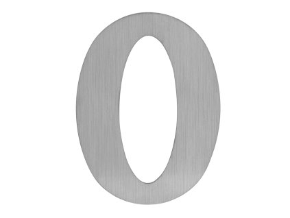 LR - DOMOVÁ ČÍSLICA "0" - 150 mm  NEM - nerez matná