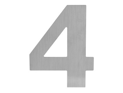LR - DOMOVÁ ČÍSLICA "4" - 150 mm  NEM - nerez matná