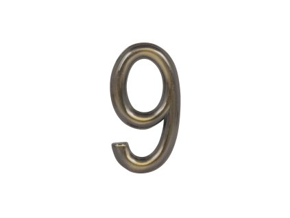 MPK -  DOMOVÁ ČÍSLICA "9"- 75 mm - nalepovacia  BRM.LL - bronz matný
