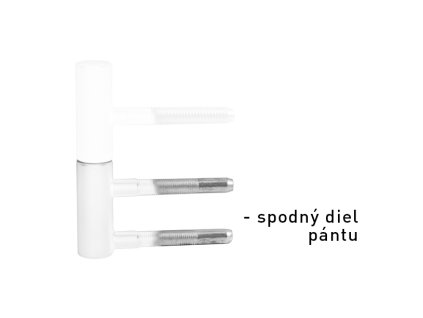 OV - Pánt nenastaviteľný spodný 101/15  BIL - biela lesklá