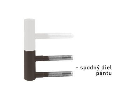 OV - Pánt nenastaviteľný spodný 101/15  GRM - grafit matný