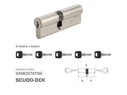 AGB - Vložka SCUDO DCK S BSZ obojstranná  NIM - nikel matný