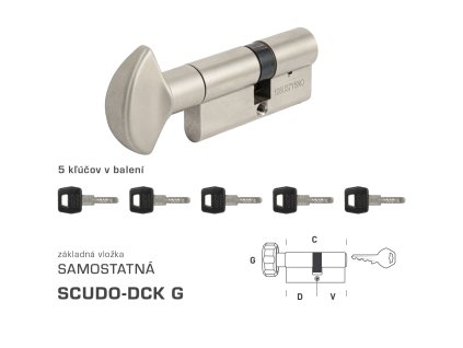 AGB - Vložka SCUDO DCK S G obojstranná  NIM - nikel matný
