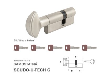 AGB - Vložka U-TECH S G obojstranná  NIM - nikel matný