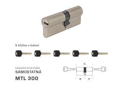 MTL - MTL300 S obojstranná  NIM - nikel matný