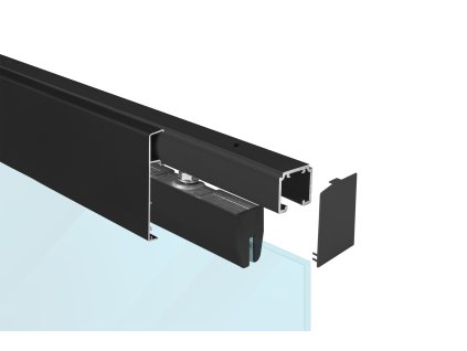 SC - POSUVNÝ SYSTÉM 100 SILENT GLASS S 100 KG SP s krytom na profil (Prevedenie SC – posuvný systém 100 SILENT GLASS S pre jednokrídlové dvere 1D 1500/100 SP s krytom)