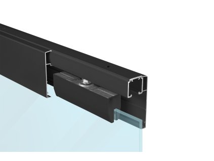 SC - POSUVNÝ SYSTÉM 100 SILENT GLASS 120 KG s obojstranným krytom na profil (Prevedenie SC – posuvný systém 100 SILENT GLASS pre jednokrídlové dvere 1D 1500/120 s obojstranným krytom)