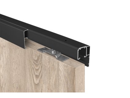 SC - POSUVNÝ SYSTÉM 100 SILENT S 80 KG SP s obojstranným krytom na profil (Prevedenie SC – posuvný systém 100 SILENT S pre jednokrídlové dvere 1D 1500/80 SP s obojstranným krytom)