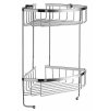 SO - SIDELINE DK2031 - Rohový košík do sprchy dvojitý  CHL - chróm lesklý