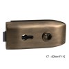 CT - 6000 Kovanie na sklenené dvere  BRM - bronz matný (OGS)