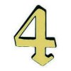 LR - DOMOVÁ ČÍSLICA "4" - 120 mm  BRM.LL - bronz matný
