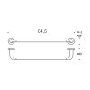 CB - BASIC B2711 - Držiak na uterák 65 cm  CHL - chróm lesklý (CR)