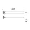 CB - BASIC B2712 - Držiak na uteráky dvojitý 35 cm  CHL - chróm lesklý (CR)