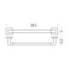 CB - BASICQ B3709 - Držiak na uterák 40 cm  CHL - chróm lesklý (CR)