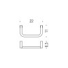 CB - LULÚ B6231 - Držiak na uteráky 22cm  CHL - chróm lesklý (CR)
