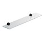 CB - PLUS W4916 - Sklenená polička s držiakmi 60 cm  CIM - čierna matná (NM)