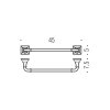 CB - PORTOFINO B3210 - Držiak na uterák 45 cm  CHL - chróm lesklý (CR)