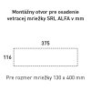 SRL - ALFA vetracia mriežka 130 x 400 mm  ZLM - zlatá matná (C4)