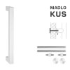 FT - MADLO kód K02K 25x25 mm UN ks  BIM - biela matná (FBO)