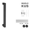 FT - MADLO kód K02K 25x25 mm UN ks  CIM - čierna matná (FNO)