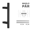 FT - MADLO kód K31Z 25x25 mm UN pár  CIM - čierna matná (FNO)