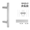FT - MADLO kód K31Z 25x25 mm UN pár  NEM - nerez matná (F60)
