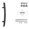 FT - MADLO kód K41C 40x10 mm UN pár  CIM - čierna matná (FNO)