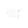 LR - DOMOVÉ PÍSMENO "a" - 115 mm  NEM - nerez matná