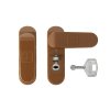 PD - Otočná západka s uzamykaním  HNM.S - hnedá matná svetlá (RAL8003)