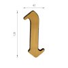 SS - DOMOVÁ ČÍSLICA  "1" -  120 mm  BRM.LL - bronz matný