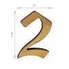 SS - DOMOVÁ ČÍSLICA  "2" -  120 mm  BRM.LL - bronz matný