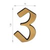 SS - DOMOVÁ ČÍSLICA  "3" -  120 mm  BRM.LL - bronz matný