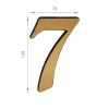 SS - DOMOVÁ ČÍSLICA  "7" -  120 mm  BRM.LL - bronz matný