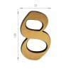 SS - DOMOVÁ ČÍSLICA  "8" -  120 mm  BRM.LL - bronz matný