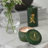 SN - DARČEKOVÝ BOX - Sviečka a zápalky -  Borovicový les  ZEL/ZLL - zelená lesklá/zlatý lesklý emblém