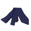 Tmavě modrá kravata s bílými puntíky