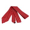 Červená kravata s bílými srdíčky