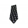 Černá kravata s bílými kytičkami