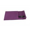 Fialový kapesníček do saka s bílými puntíky