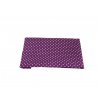 Fialový kapesníček do saka s bílými puntíky