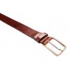 Kožený opasek bez prošívání, Tmavě hnědý