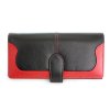 Dámská kožená peněženka Lea, Černo-červená