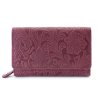 Dámská kožená peněženka Edita, Fuchsiová