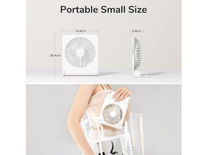 JISULIFE mini stolní ventilátor USB 4500 mAh