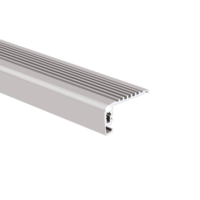 klus lista schodova steko na schodu led hranu stříbrná anodizovaná