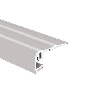 klus step profil schodovy na schodu hranu led stříbrná anodizovaná