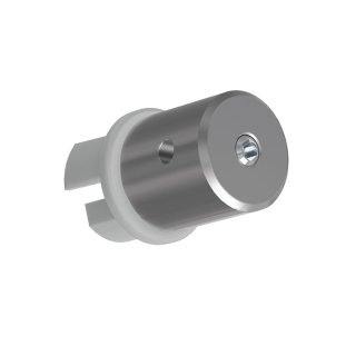 Napájecí záslepka KLUŚ PIKO-O pro DC 12V/24V (povrchová úprava stříbrná)