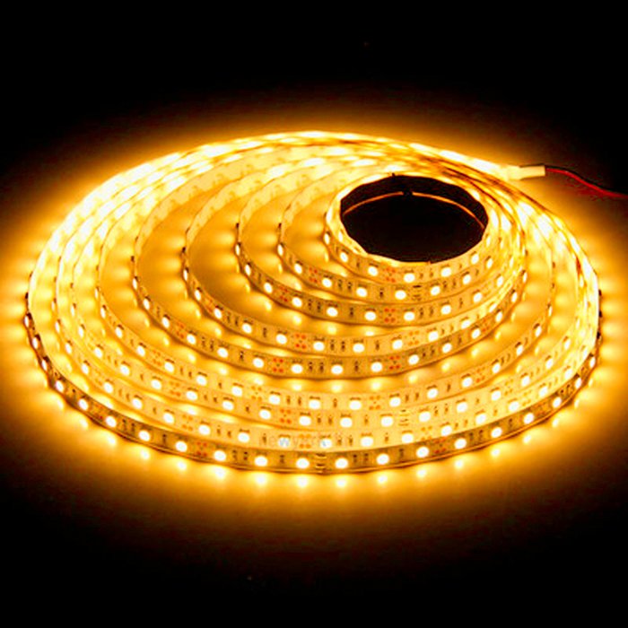LED Streifen gelb 12V, IP20, 9,6W, 120LED